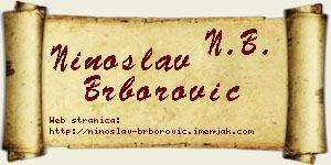 Ninoslav Brborović vizit kartica